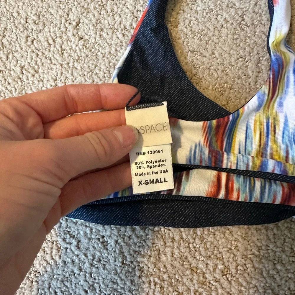 NWOT L*Space Plumagio new wave bikini top